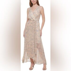 Tommy Hilfiger Size 8 Nautical Rope Print Chiffon Maxi Dress